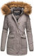 Navahoo Schneeengel-Princess Damen Parka Winterjacke mit KapuzeGrau Größe S - Gr. 36