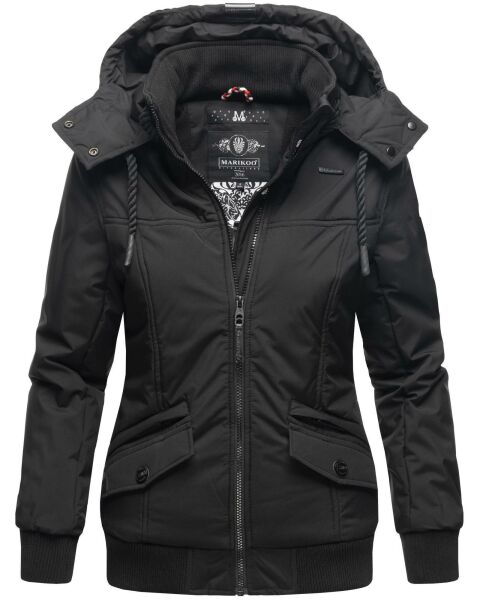 Marikoo Sumikoo Damen Jacke mit Kapuze Schwarz-Gr.XS