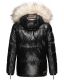 Navahoo Tikunaa ladies winter jacket quilted jacket with faux fur hood - Black-Gr.XS