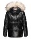 Navahoo Tikunaa ladies winter jacket quilted jacket with faux fur hood - Black-Gr.S
