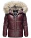 Navahoo Tikunaa ladies winter jacket quilted jacket with faux fur hood - Wine Red-Gr.XS