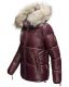 Navahoo Tikunaa ladies winter jacket quilted jacket with faux fur hood - Wine Red-Gr.XS