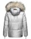 Navahoo Tikunaa ladies winter jacket quilted jacket with faux fur hood - Silver-Gr.XS