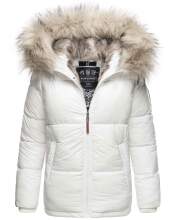 Navahoo Tikunaa ladies winter jacket quilted jacket with faux fur hood - White-Gr.XS