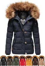 Navahoo Zoja Damen gesteppte Jacke mit Teddyfell