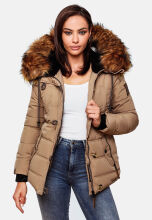 Navahoo Zoja Damen gesteppte Jacke mit Teddyfell