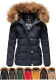 Navahoo Zoja Damen gesteppte Jacke mit Teddyfell