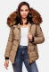 Navahoo Zoja Damen gesteppte Jacke mit Teddyfell