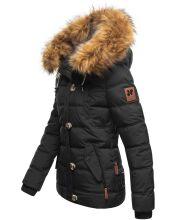 Navahoo Zoja ladies quilted jacket with teddy fur - Black-Gr.XS