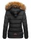 Navahoo Zoja Damen gespteppte Winterjacke gefüttert mit Teddyfell Schwarz Größe XS - Gr. 34