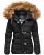 Navahoo Zoja Damen gespteppte Winterjacke gefüttert mit Teddyfell Schwarz Größe S - Gr. 36