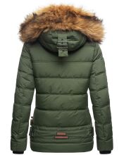 Navahoo Zoja ladies quilted jacket with teddy fur - Olive-Gr.S
