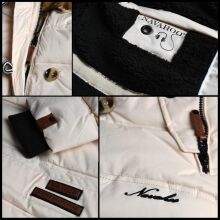 Navahoo Zoja Damen gesteppte Winterjacke gef&uuml;ttert mit Teddyfell Beige Gr&ouml;&szlig;e S - Gr. 36