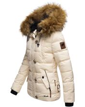 Navahoo Zoja Damen gesteppte Winterjacke gef&uuml;ttert mit Teddyfell Beige Gr&ouml;&szlig;e XL - Gr. 42