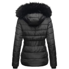 Navahoo Zuckerbiene Damen gefütterte Steppjacke mit Kapuze Schwarz Größe XL - Gr. 42