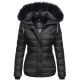 Navahoo Zuckerbiene Damen gefütterte Steppjacke mit Kapuze Schwarz Größe XL - Gr. 42