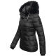 Navahoo Zuckerbiene Damen gefütterte Steppjacke mit Kapuze Schwarz Größe XL - Gr. 42