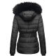 Navahoo Zuckerbiene Damen gefütterte Steppjacke mit Kapuze Schwarz Größe XL - Gr. 42