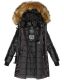 Navahoo Zuckerle ladies quilted winter jacket with fur collar - Black-Gr.XL