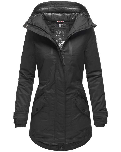 Navahoo Avrille ladies parka winter jacket with hood - Black-Gr.S