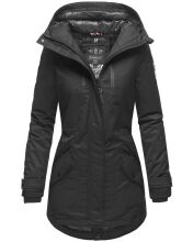 Navahoo Avrille Damen Parka Winterjacke mit Kapuze Schwarz Größe XL - Gr. 42