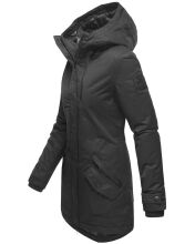 Navahoo Avrille Damen Parka Winterjacke mit Kapuze Schwarz Größe XL - Gr. 42