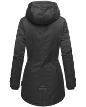 Navahoo Avrille Damen Parka Winterjacke mit Kapuze Schwarz Größe XL - Gr. 42