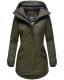 Navahoo Avrille Damen Parka Winterjacke mit Kapuze Olive Größe XS - Gr. 34