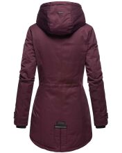 Navahoo Avrille Damen Parka Winterjacke mit Kapuze Weinrot Größe XS - Gr. 34