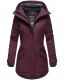 Navahoo Avrille ladies parka winter jacket with hood - Wine Red-Gr.XS