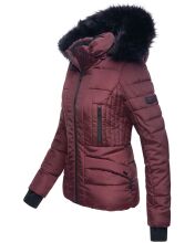 Navahoo Adele Ladies Winter Jacket Warm Lined Teddy Fur Quilted Winterjacket B361 Wine Red Size XXL - Size 44