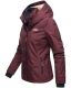 Marikoo Erdbeere Damen Übergangsjacke leicht gefüttert mit Kapuze Weinrot Größe XL - Gr. 42
