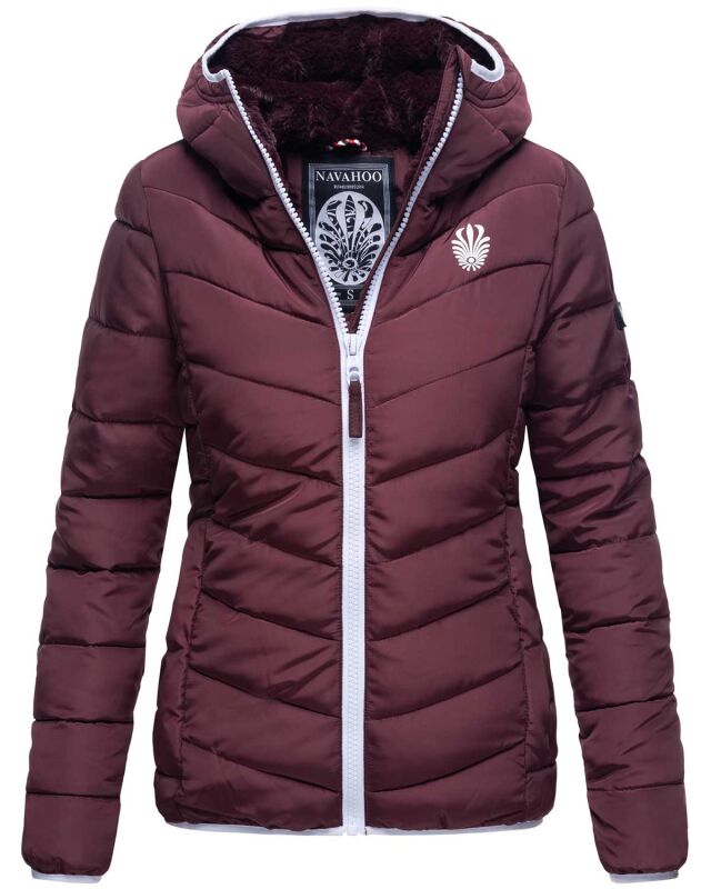 Navahoo Elva leichte Damen Stepp Jacke Weinrot Gr&ouml;&szlig;e S - Gr. 36