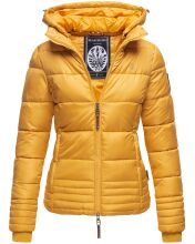 Marikoo Sole Damen Winter Steppjacke mit Kapuze B668 Gelb Gr&ouml;&szlig;e S - Gr. 36