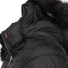 Navahoo Umay ladies long winter jacket with fur collar Schwarz-Gr.XS