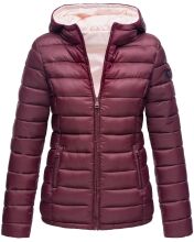Marikoo Lucy Damen gesteppte &Uuml;bergangsjacke Weinrot Gr&ouml;&szlig;e XS - Gr. 34