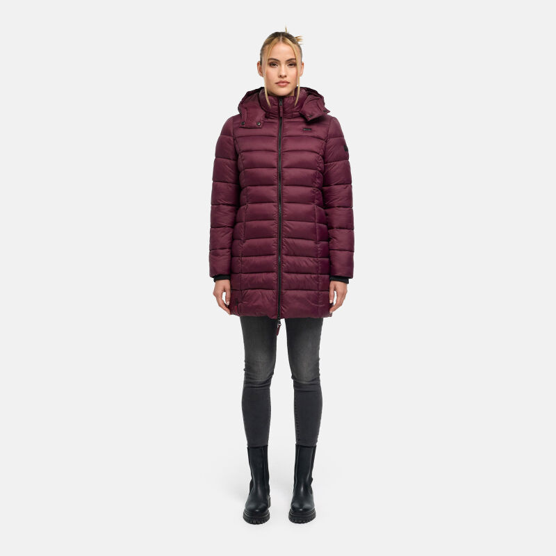 Marikoo Abendsternchen Damen Winterjacke gesteppt Weinrot-Gr&ouml;&szlig;e S - Gr. 36