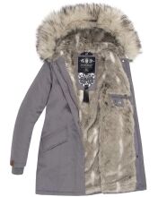 Navahoo Cristal Damen Winterjacke Parka mit Kunstfell Grau Gr.XS