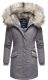 Navahoo Cristal Damen Winterjacke Parka mit Kunstfell Grau Gr.XS