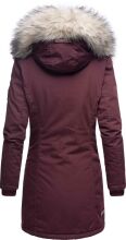 Navahoo Cristal Damen Winterjacke Parka mit Kunstfell Weinrot Gr.XS