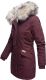 Navahoo Cristal Damen Winterjacke Parka mit Kunstfell Weinrot Gr.XS