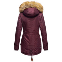 Navahoo LaViva warme Damen Winterjacke mit Teddyfell Weinrot Gr&ouml;&szlig;e XS - Gr. 34