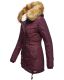 Navahoo LaViva warme Damen Winterjacke mit Teddyfell Weinrot Größe XS - Gr. 34