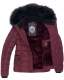 Navahoo Miamor ladies winter quilted jacket with teddy fur - Wine Red-Gr.S