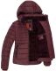 Marikoo Amber Damen Winter Steppjacke gef&uuml;ttert mit kuschligem Teddyfell Weinrot Gr&ouml;&szlig;e XS - Gr. 34