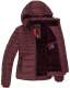 Marikoo Amber2 Winter Jacket Ladies Winterjacket Quilted Jacket Warm Lined B354 Wine Red Size L - Size 40