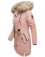 Navahoo Bombii Damen Winterjacke lang mit Kunstfell Rosa Größe XS - Gr. 34