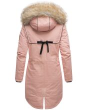 Navahoo Bombii Damen Winterjacke lang mit Kunstfell Rosa Größe S - Gr. 36
