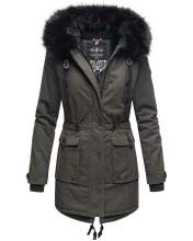 Navahoo Luluna ladies winter jacket with faux fur - Dark...
