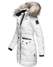 Navahoo Paula Damen Parka Winterjacke warm Gefüttert Weiss Größe XXL - Gr. 44